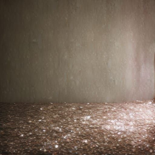 Porcelain Girl in Crystal Cavern: Digital Art
