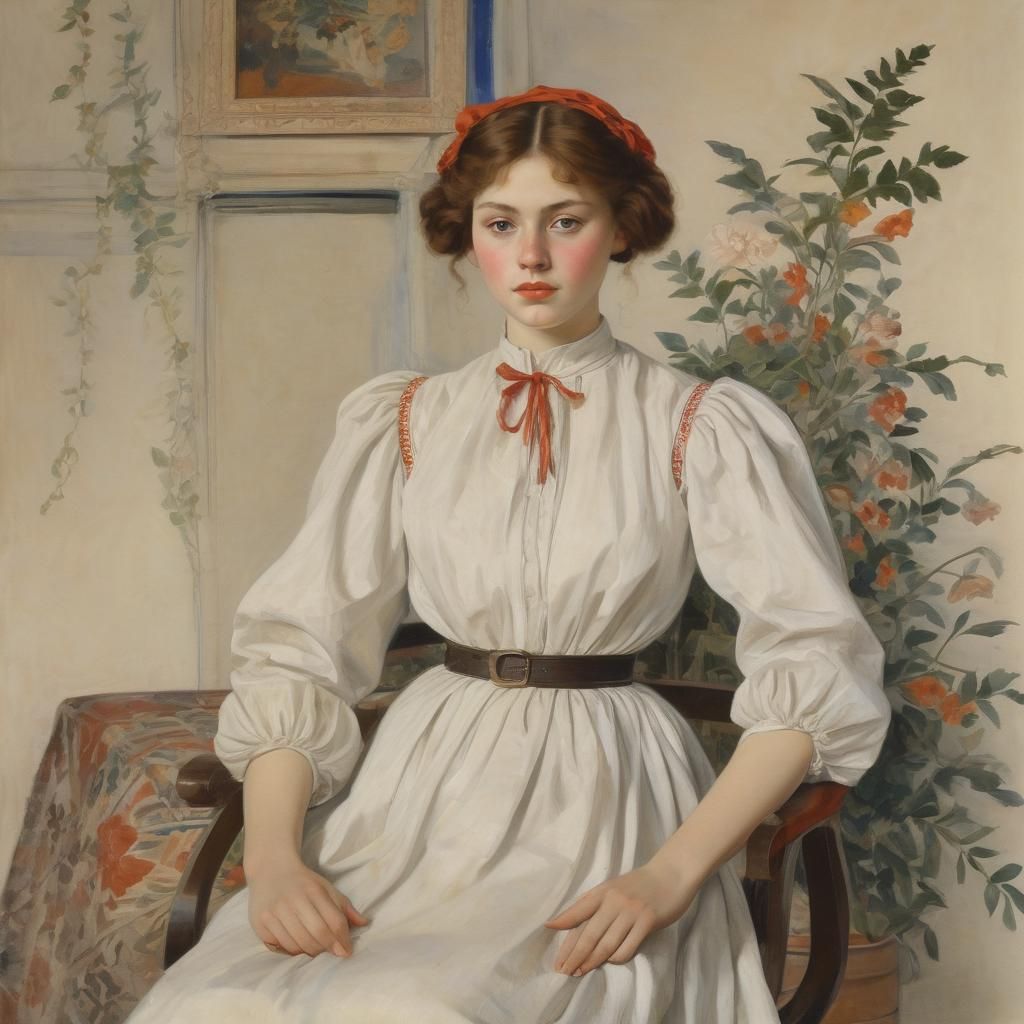 Portrait of a Young Lady in Classical Style