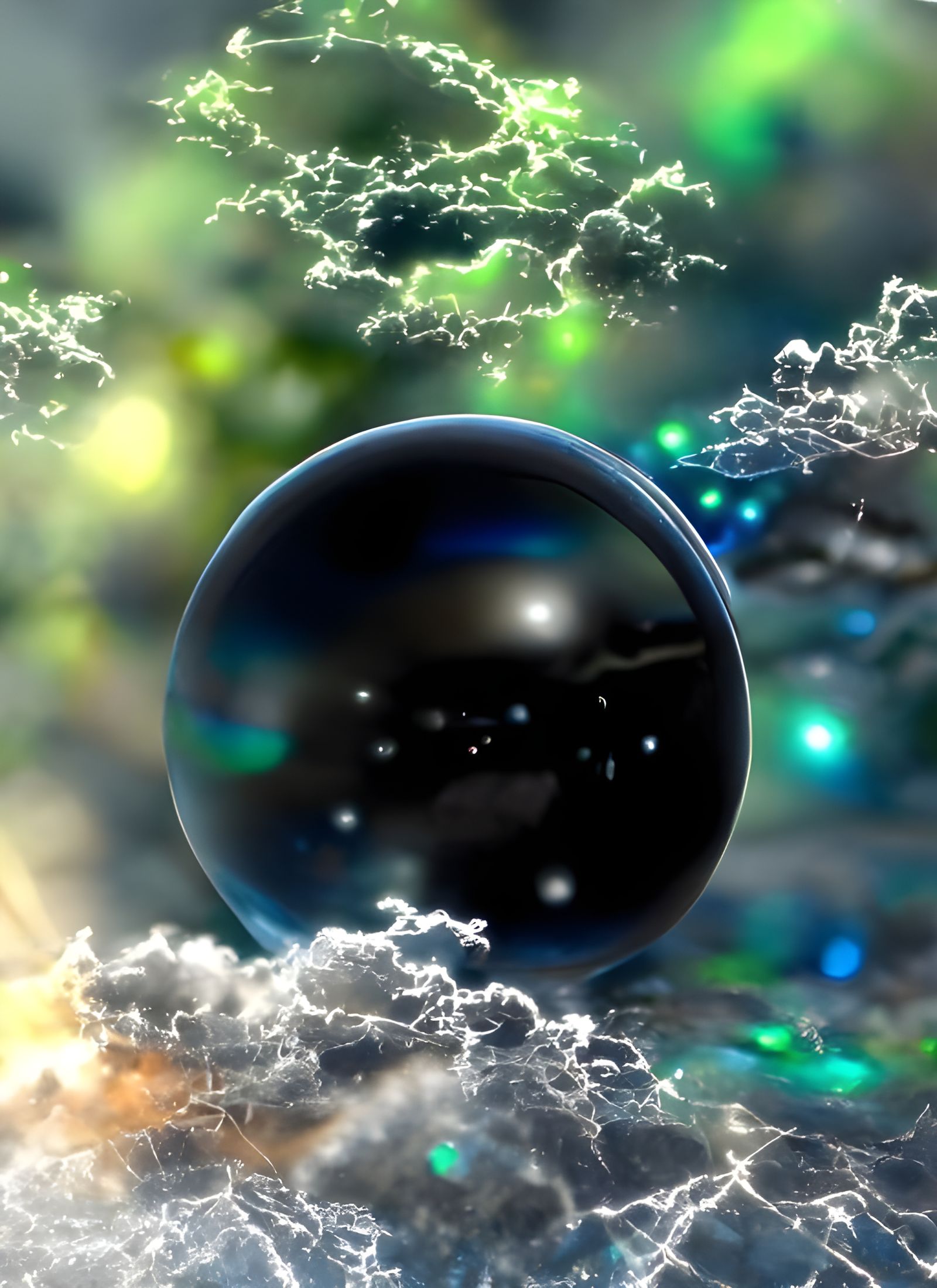 Floating Bubbles in a Majestic Dark Sky