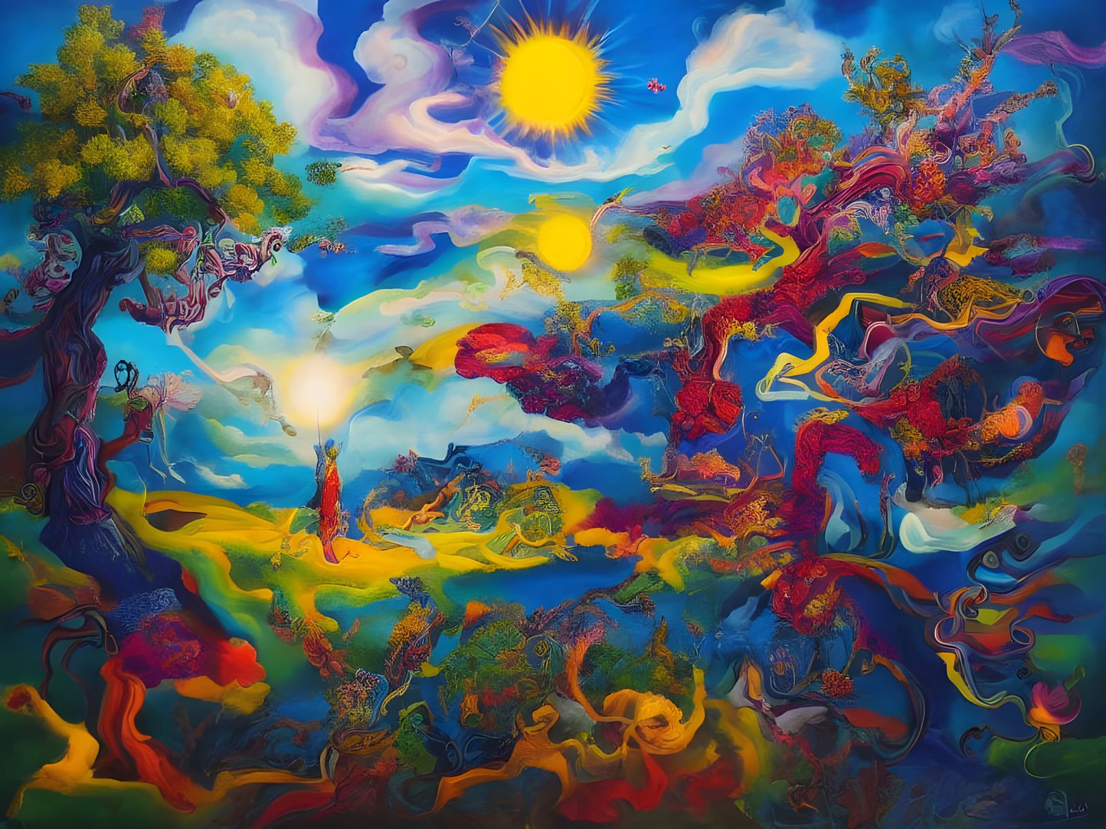 Surrealist Masterpiece: Inner Turmoil and Spiritual Growth