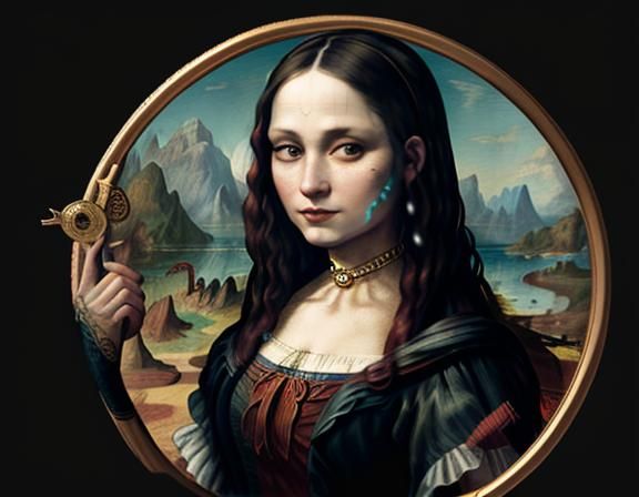 Harley Quinn as Mona Lisa, Beatrix Potter Style