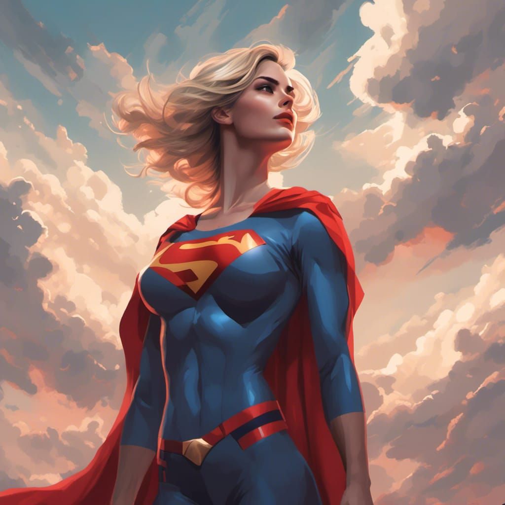 Woman as Superman: Vector Art by Artgerm