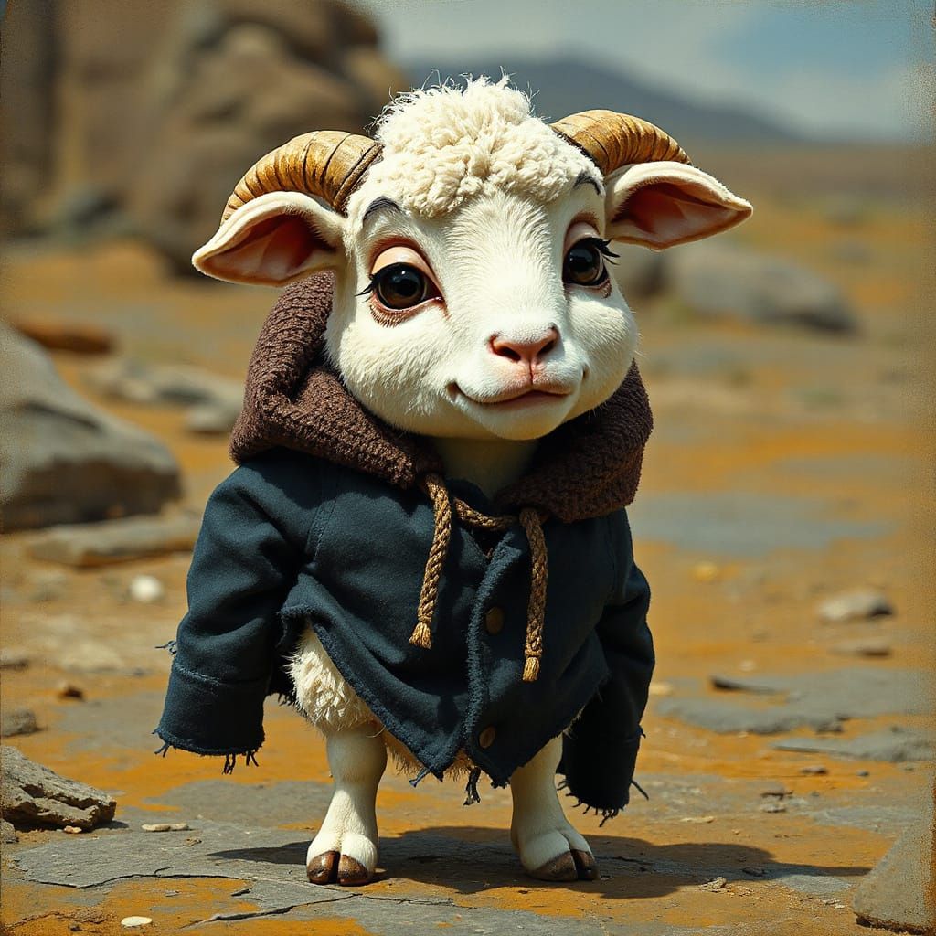 Existential Lamb in Expressive, Stop-Motion Style