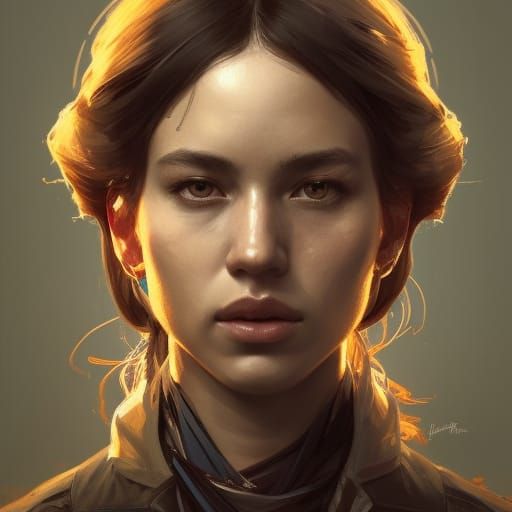 Detailed Portrait of Female Partisan, Hyperrealistic Lightin...