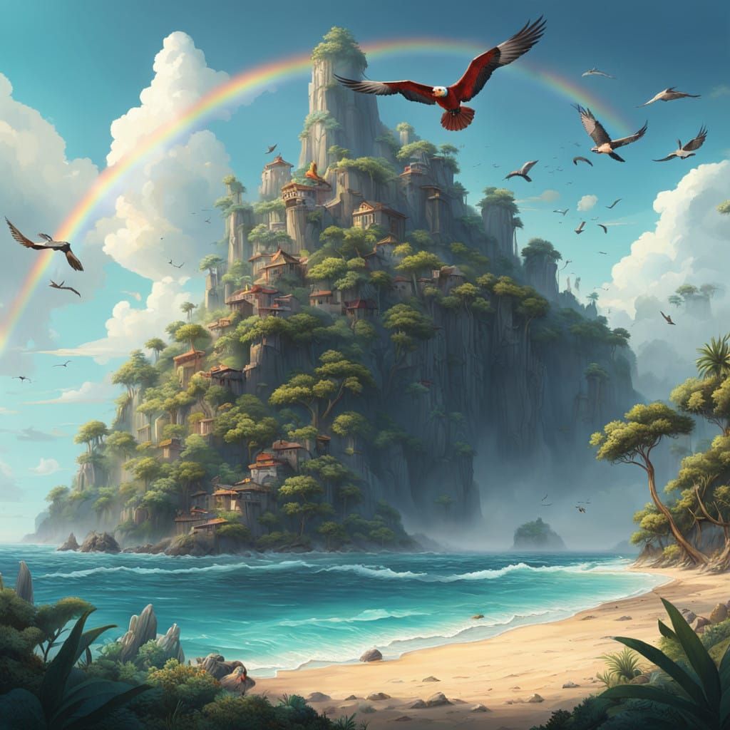 Exotic Paradise Convergence in Vibrant Color