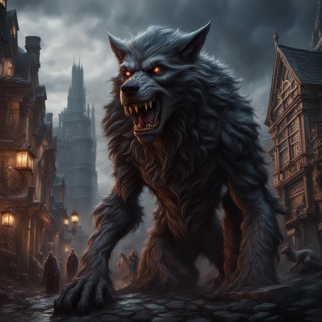 Werewolves Roam London: Detailed Matte Painting