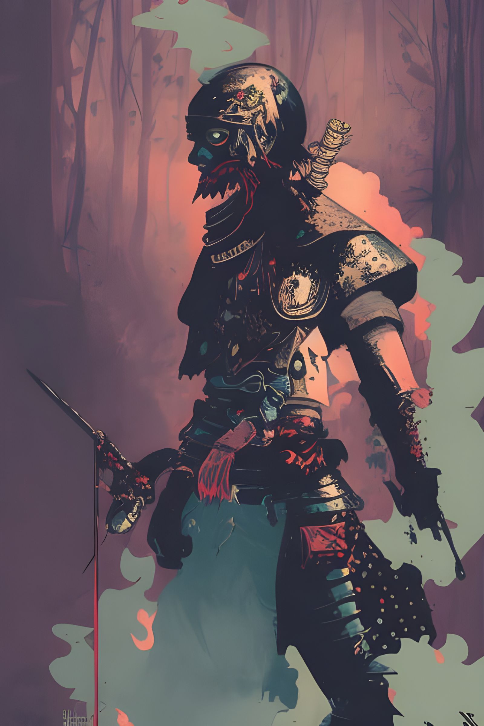 Punk Knight's Marbled Explosion in Borderlands Style