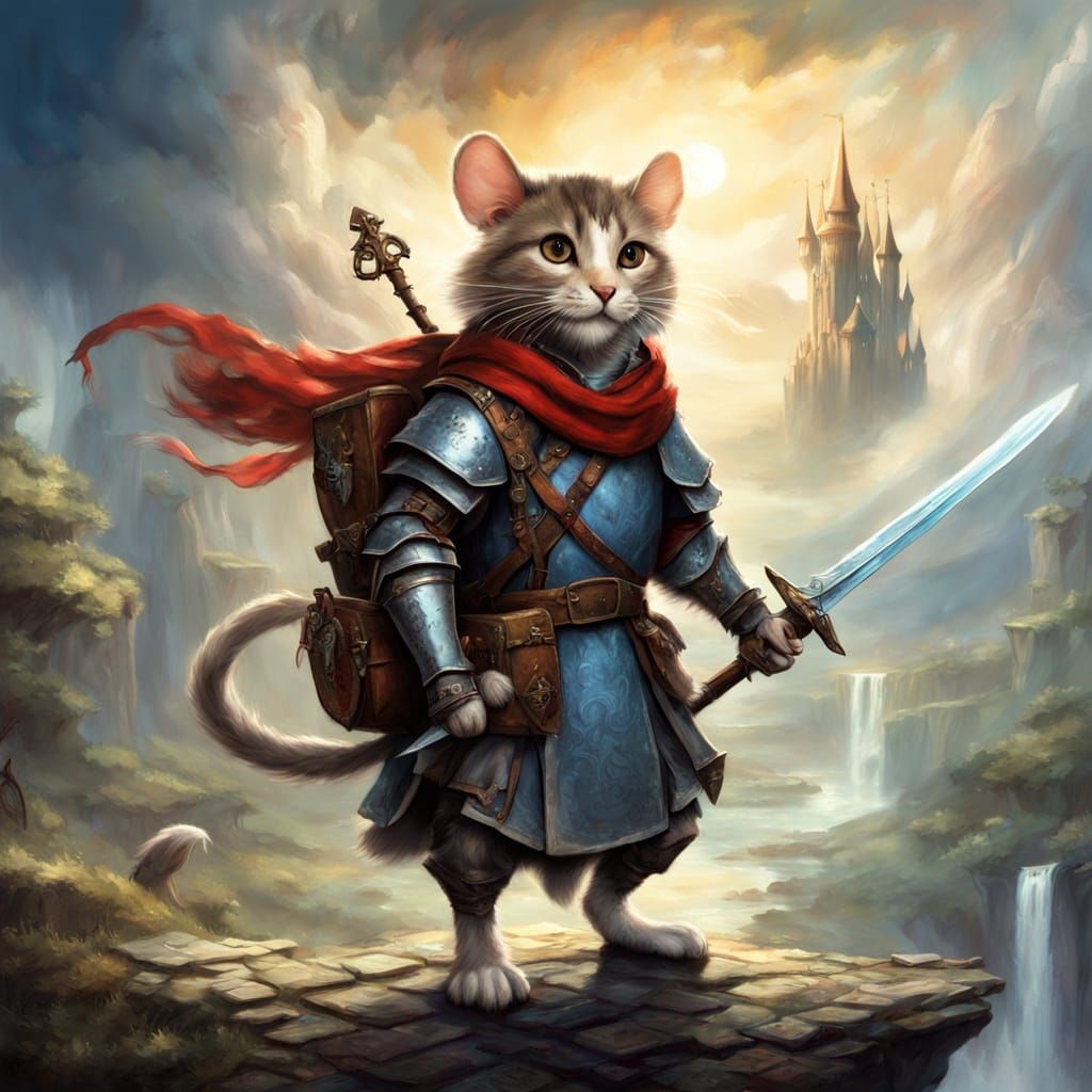 Mouse Knight Rides Cat in Cinematic Fantasy Adventure