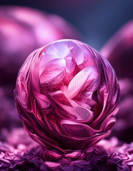 Baby Pink Swarovski Dragon Egg: Hyperrealistic Image