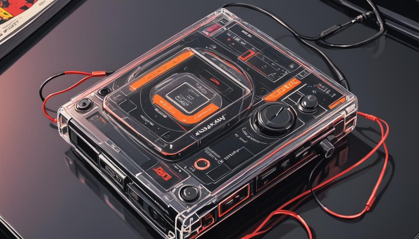 Sony Walkman in Comic Book Art Style