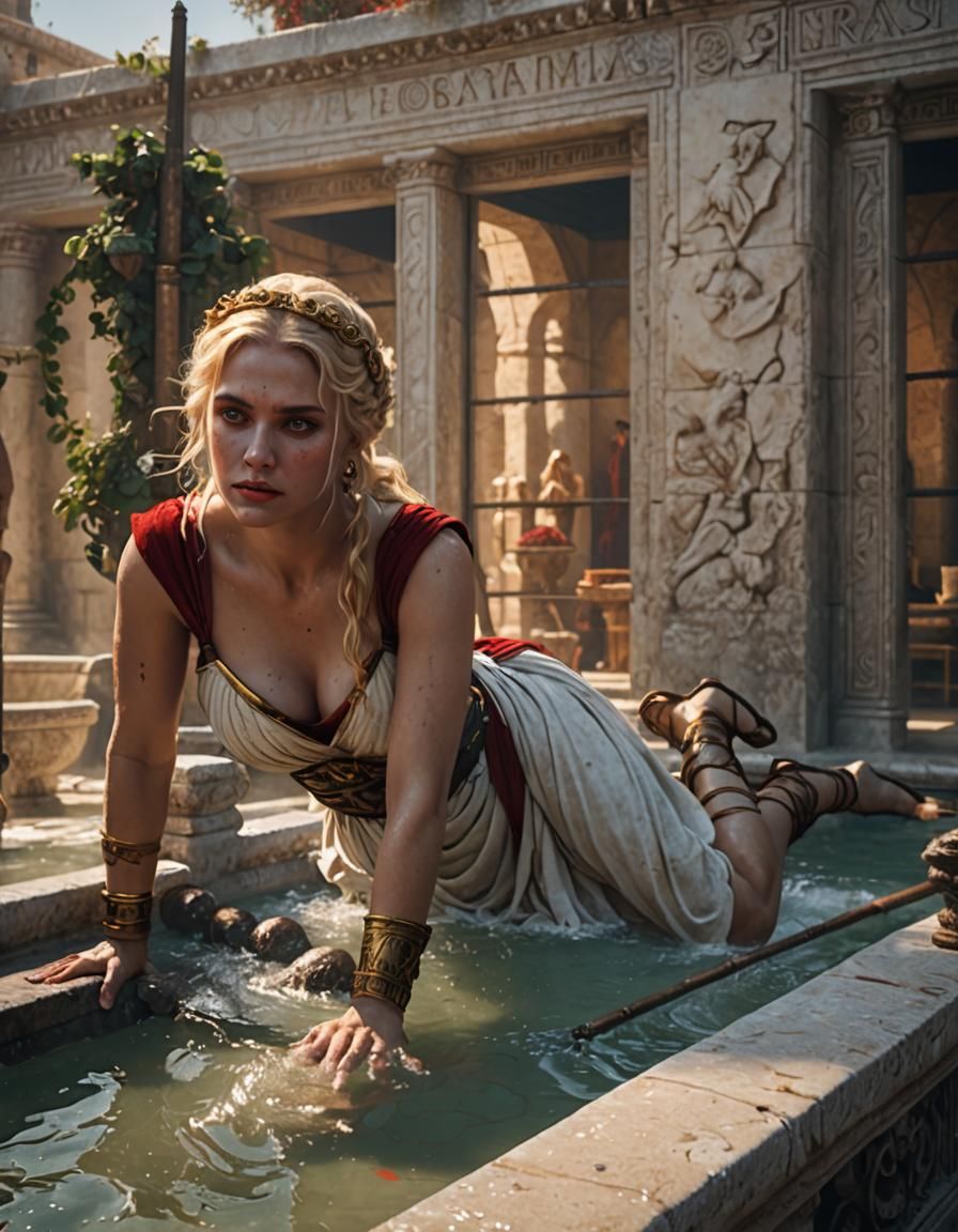 Roman Girl At The Baths