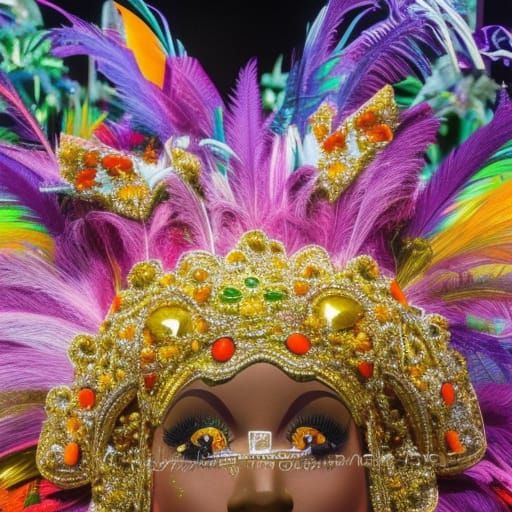 Abstract Rio Carnival in Expressionist Style