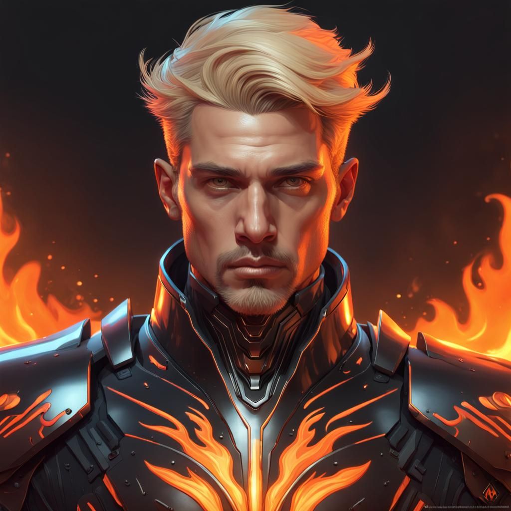 Futuristic Armor Portrait in Hyperdetailed Digital Art