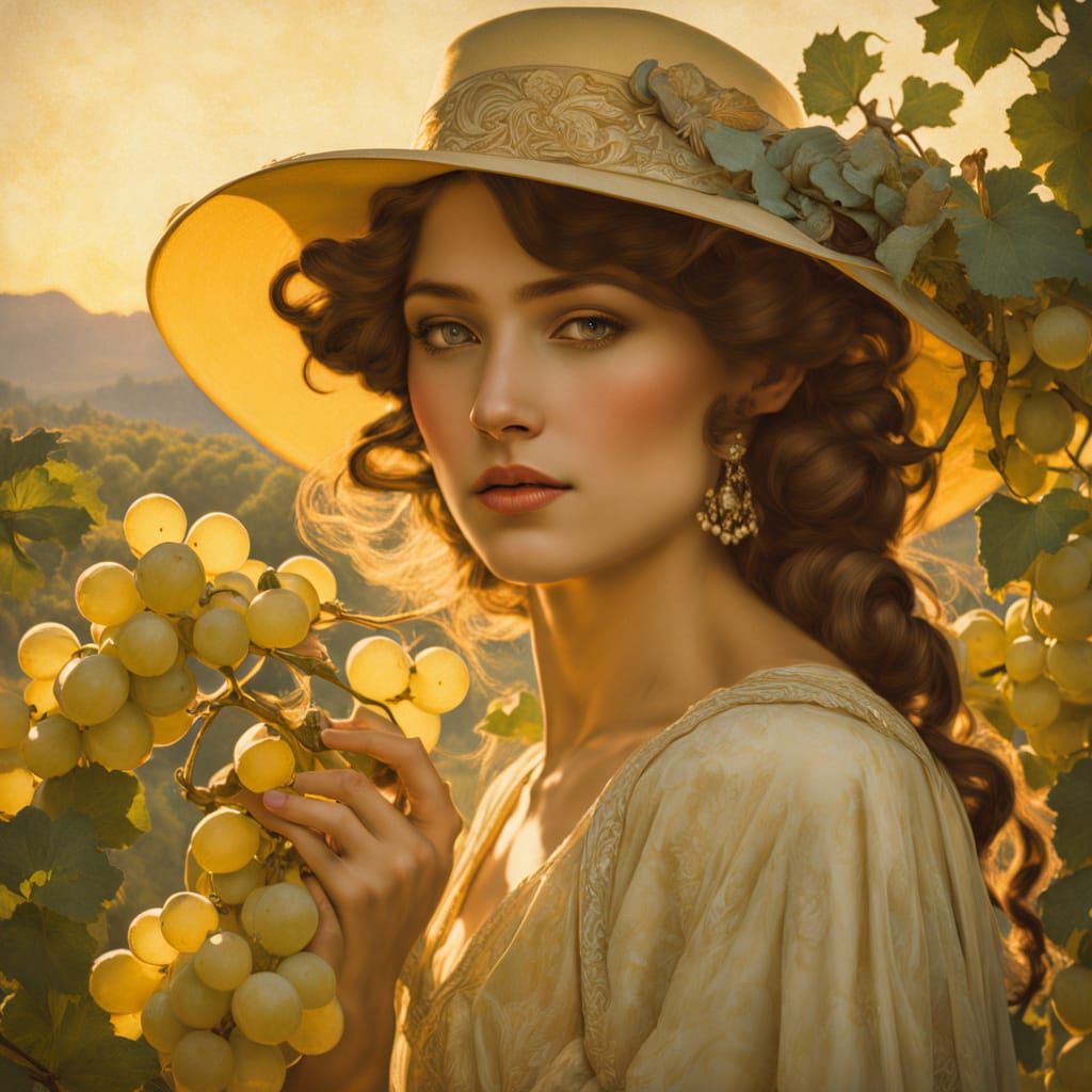 Elegant Italian Woman in Sonoma Valley Vineyard