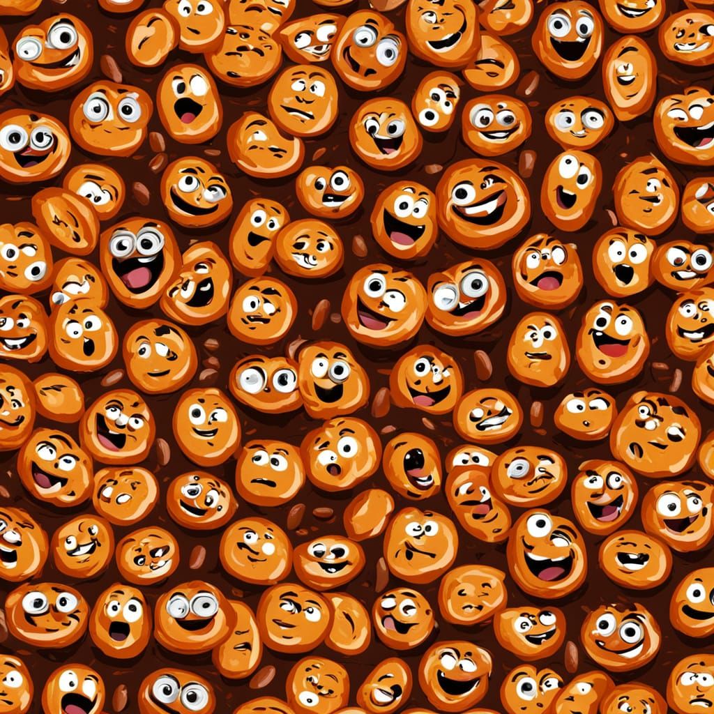 Cute Baked Beans in Whimsical Faces