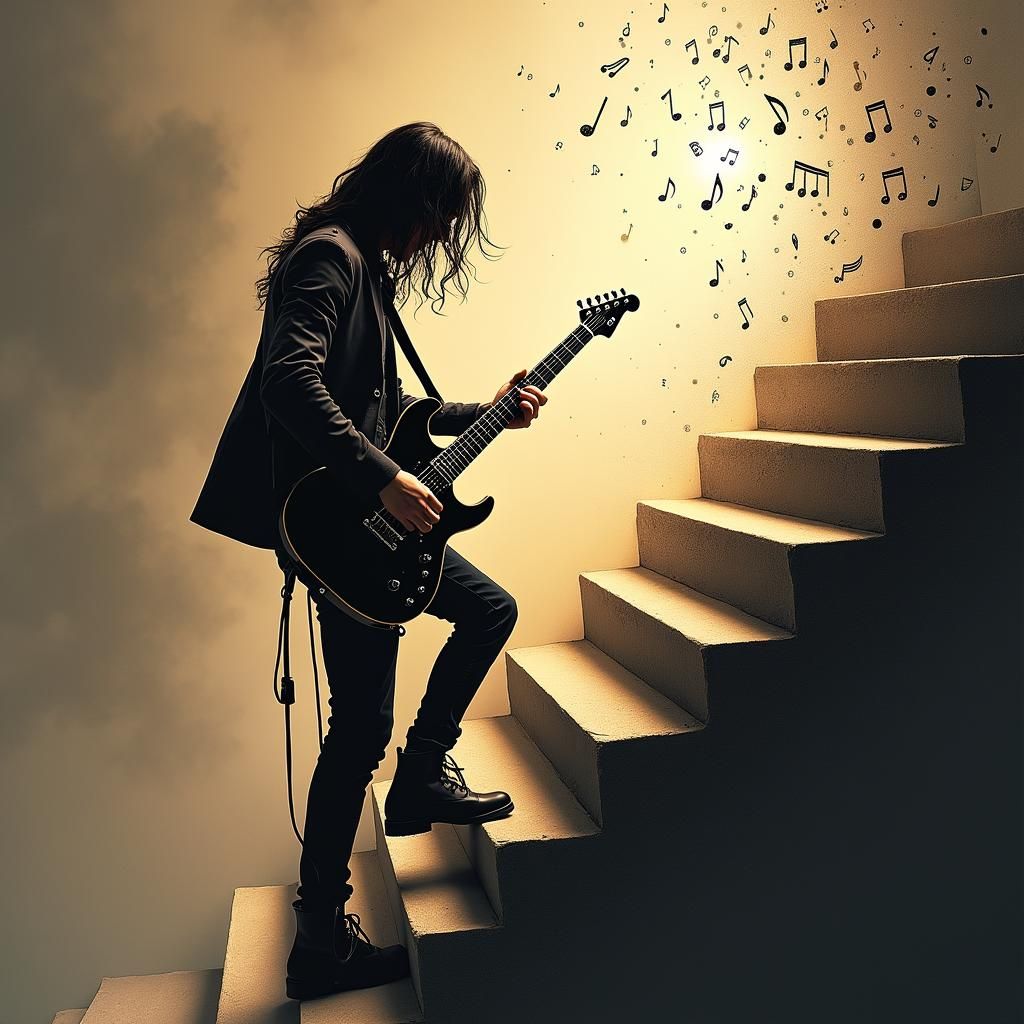 Rock Guitarist Ascends Musical Stairway to Heaven