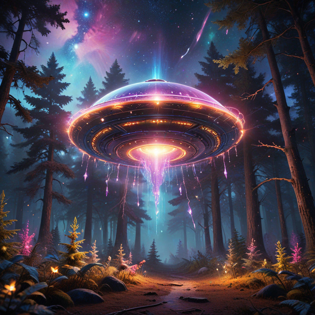 UFO with fairy lights