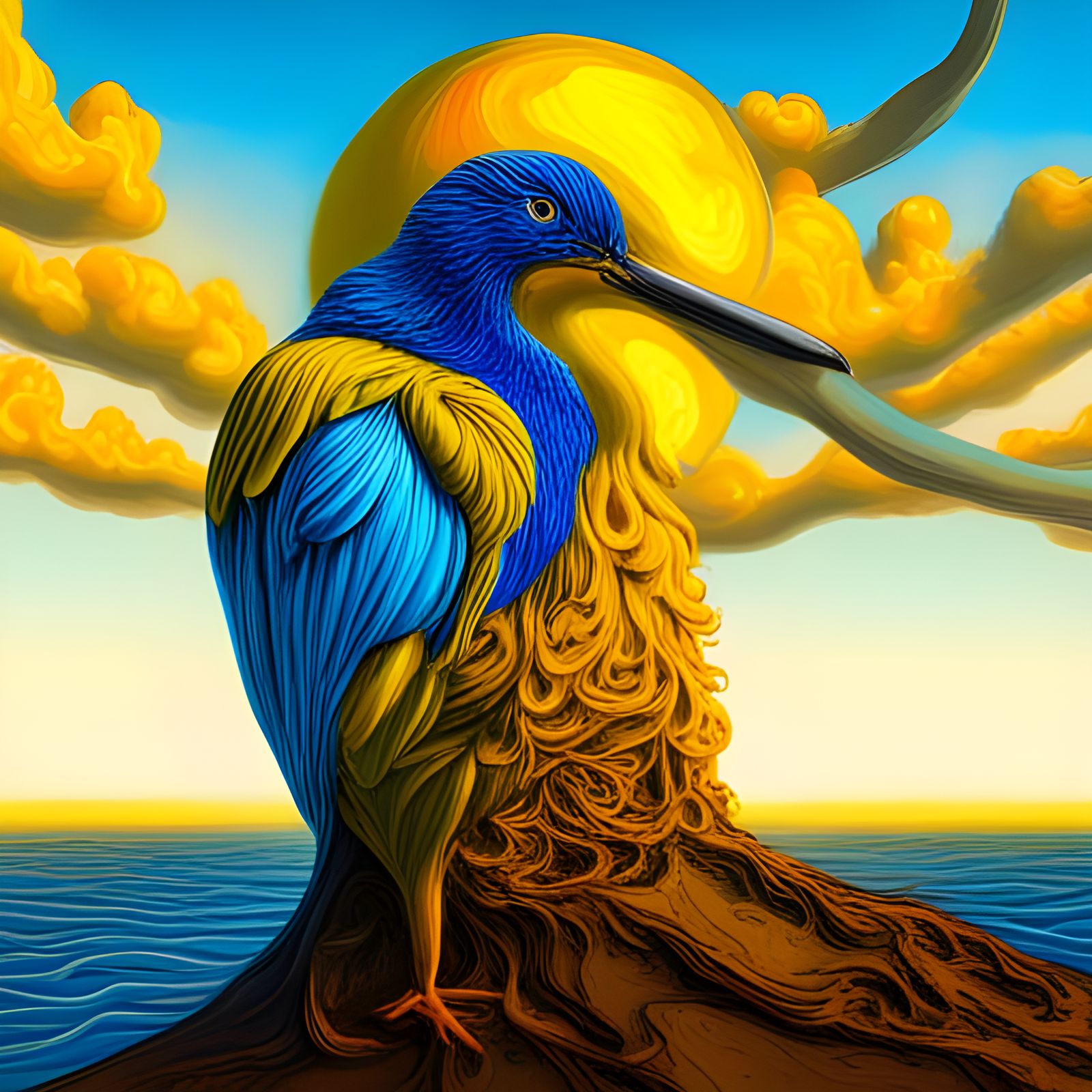 Surreal Birds in Pastel, Hyperrealistic 3D Render