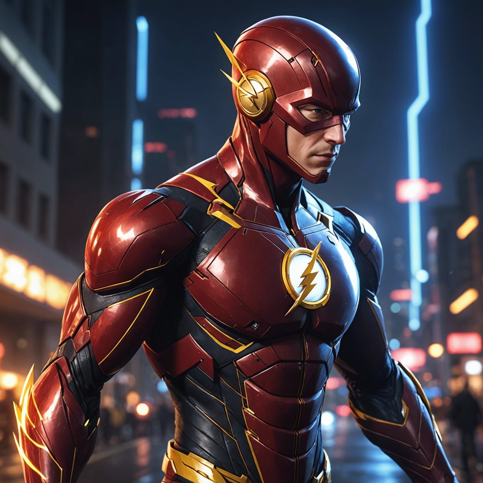 Electric Flash in Detailed 3D Anime Art