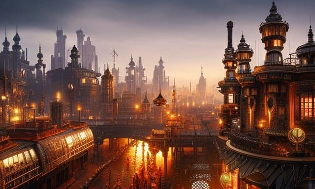 Steampunk City View #2