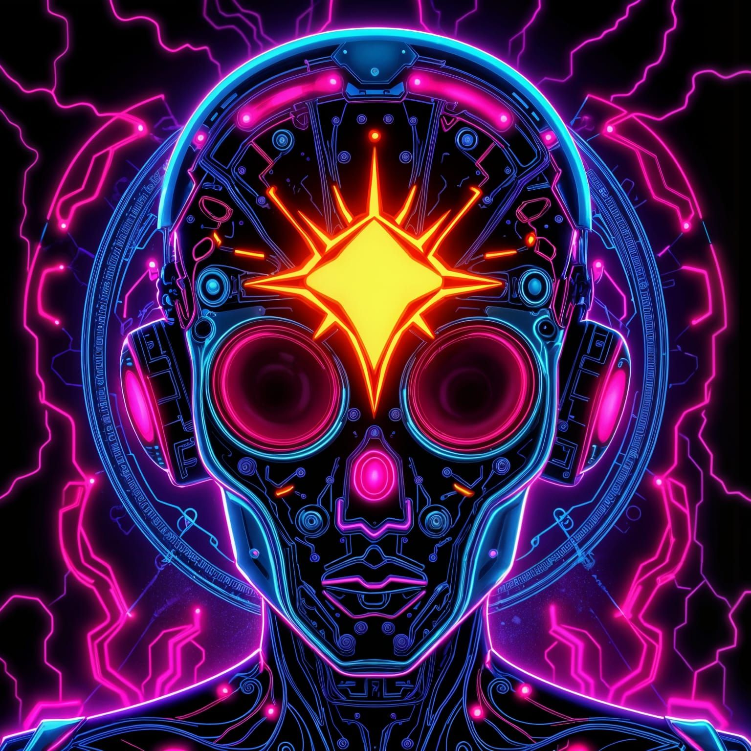 Radiant Pop Art Droid Overload