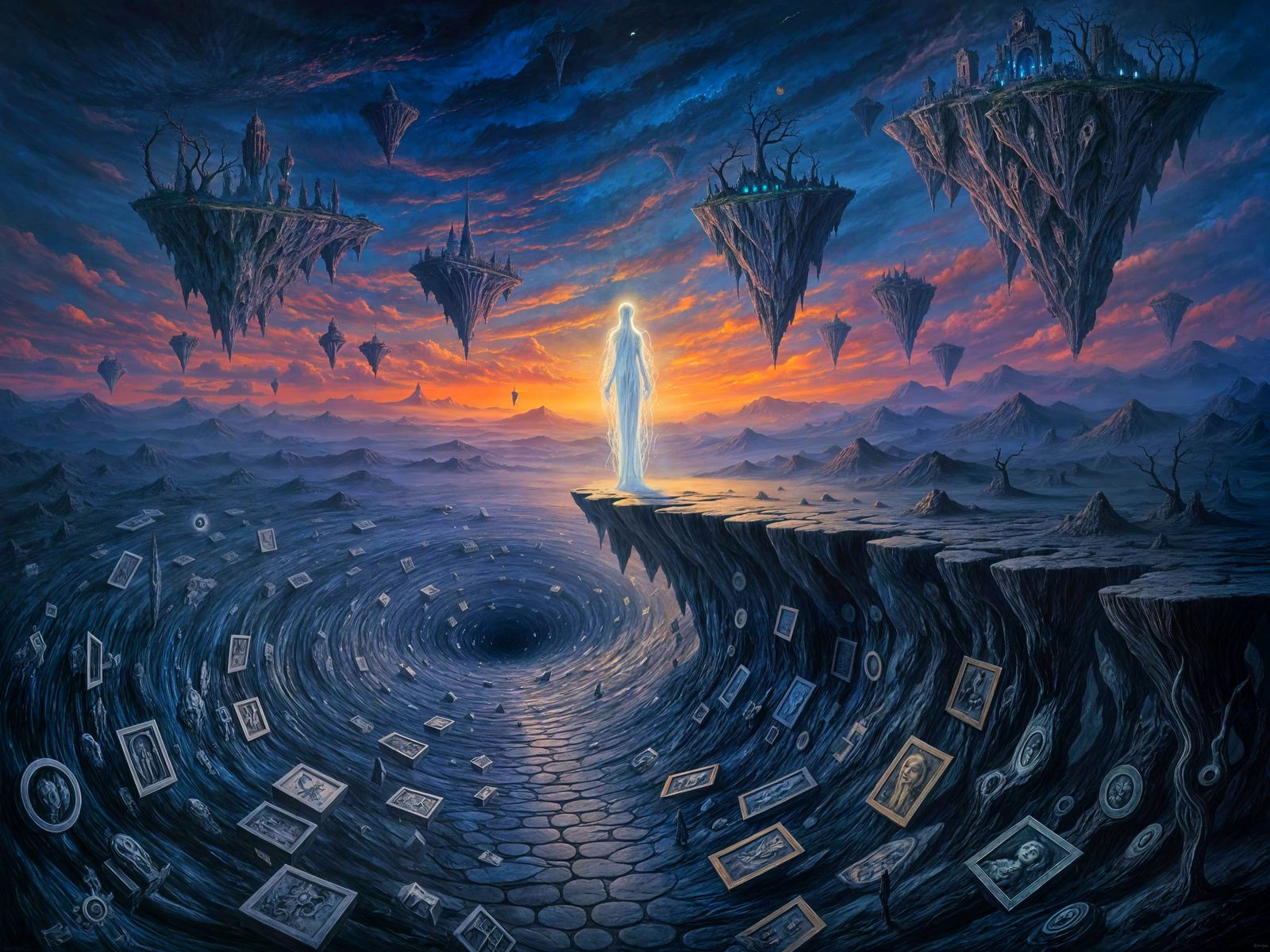 Surreal Dreamscape Path to Vortex in Impossible Colors