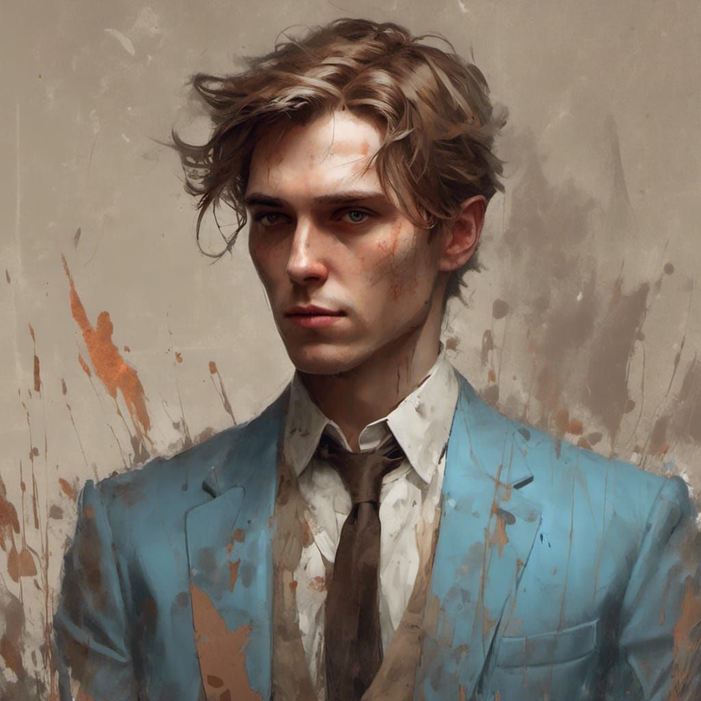 Hopeful Young Politician Portrait in Hyperdetailed Style