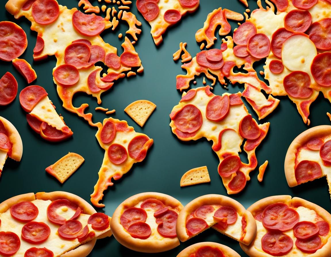 Pizza Planet Earth: Hyperrealistic Food Photography
