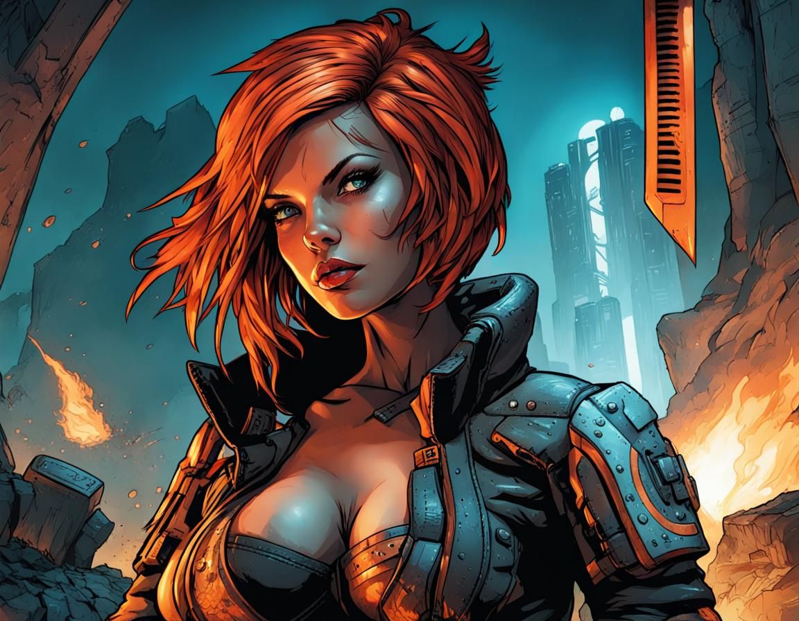 Lilith the Fire Siren with Vault Hunter Gear