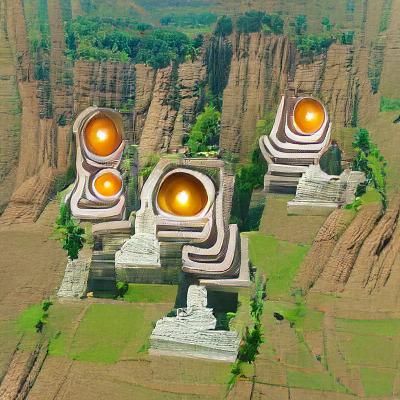 Infinite Temples: A Timeless Landscape