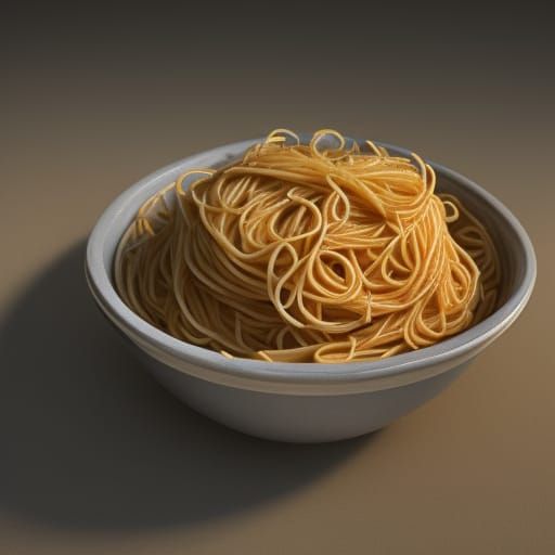 Spaghetti in Forest with Rodents: Octane Render