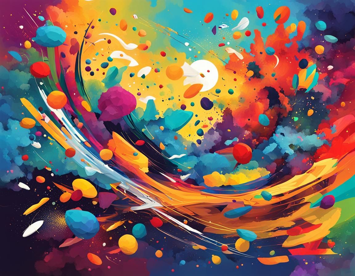 Visually Stunning Composition with Vibrant Colors