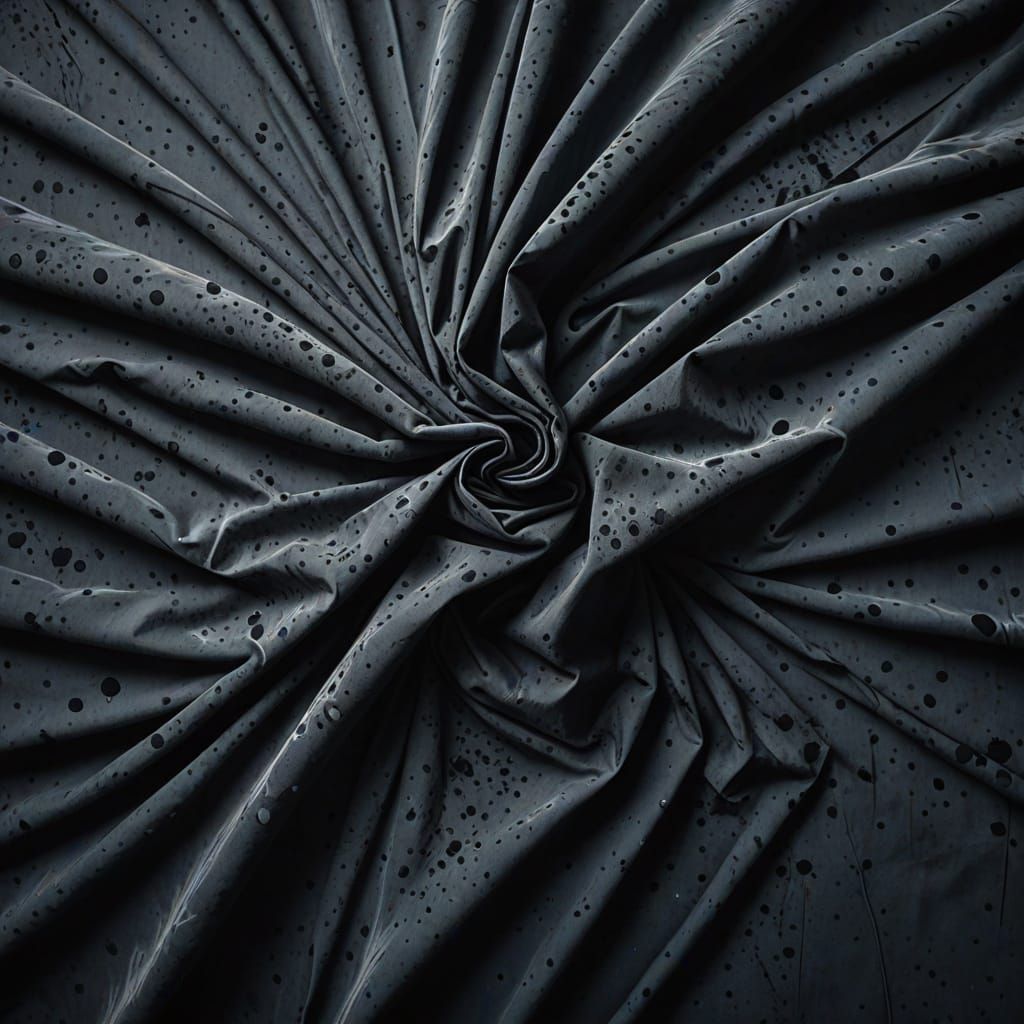 Charcoal Drawing of Navy Blue Mattress Explosion