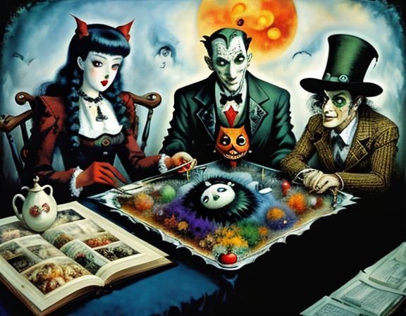 Vampires in Love: A Dark Fantasy Artwork