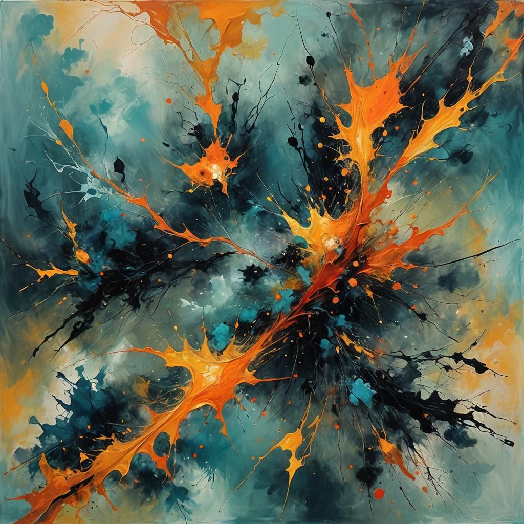 Abstract Art with Nebulous and Incandescent Elements