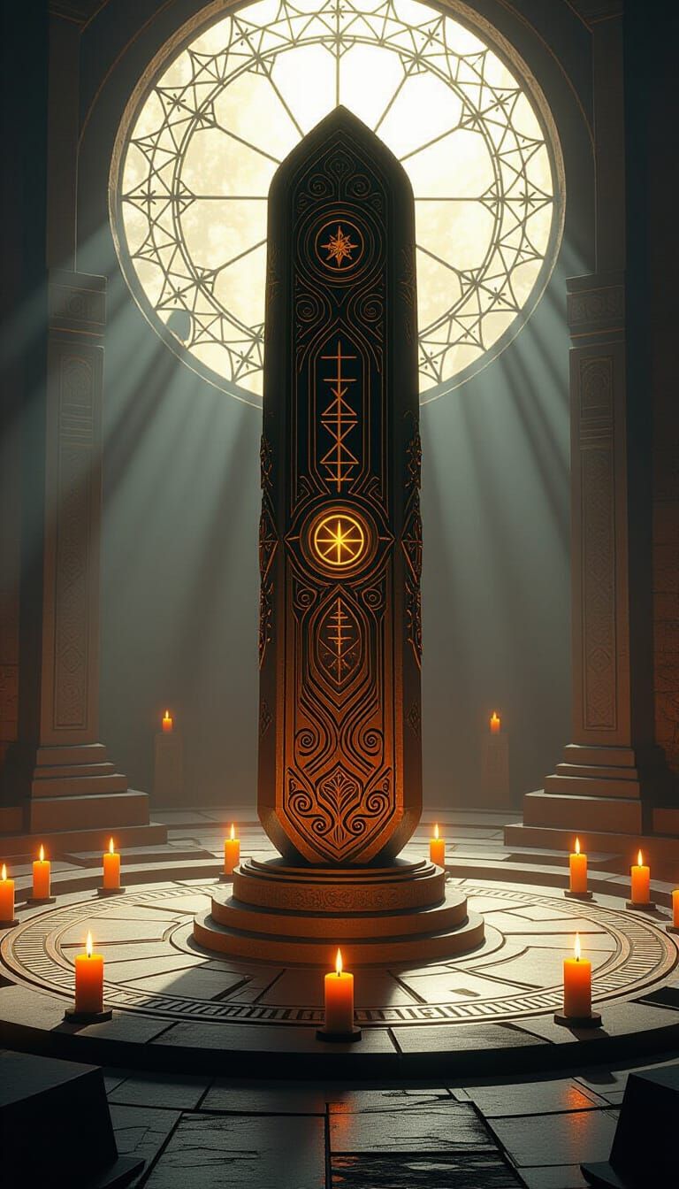 Mystical Artifact at Stone Circle in Ethereal Style