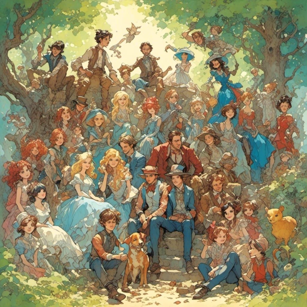 People Enjoying a Good Time in Bright Style