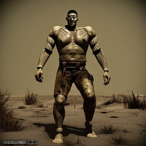 Retro Sci-Fi Mutant Portrait in Photographic Style