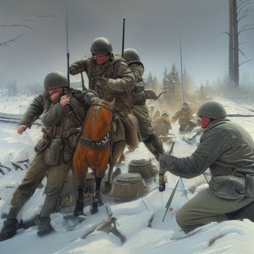 Battle of the Bulge as Oil Painting