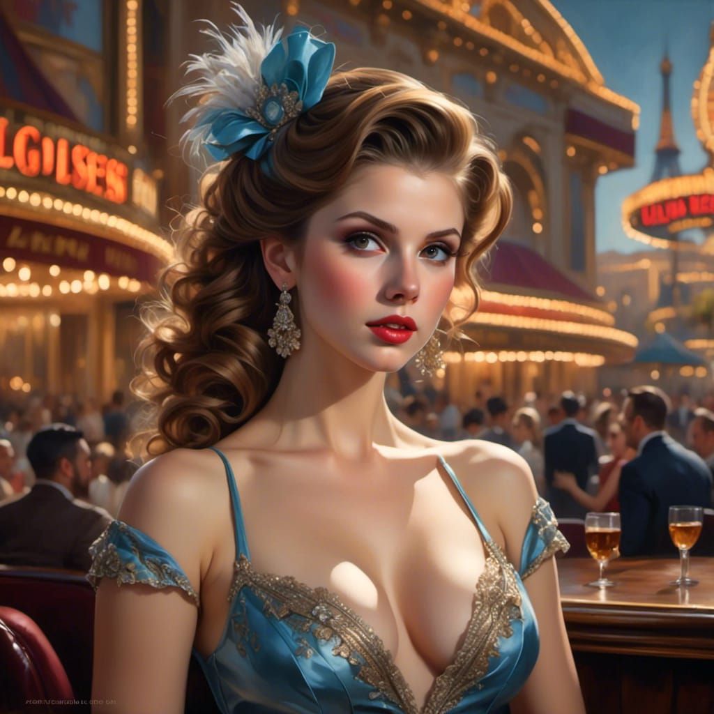 Anna Kendrick as Las Vegas Showgirl Portrait