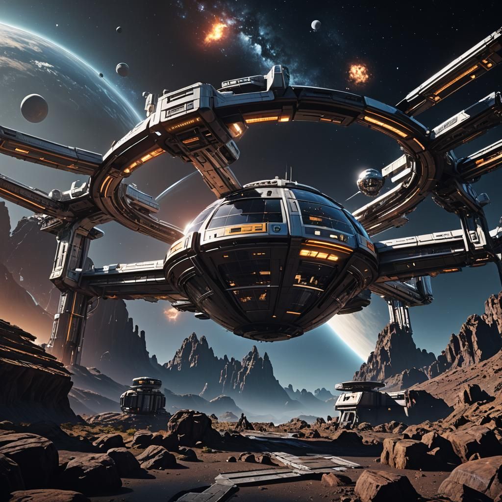 Spherical Space Station | Exoplanet Pandora 6647