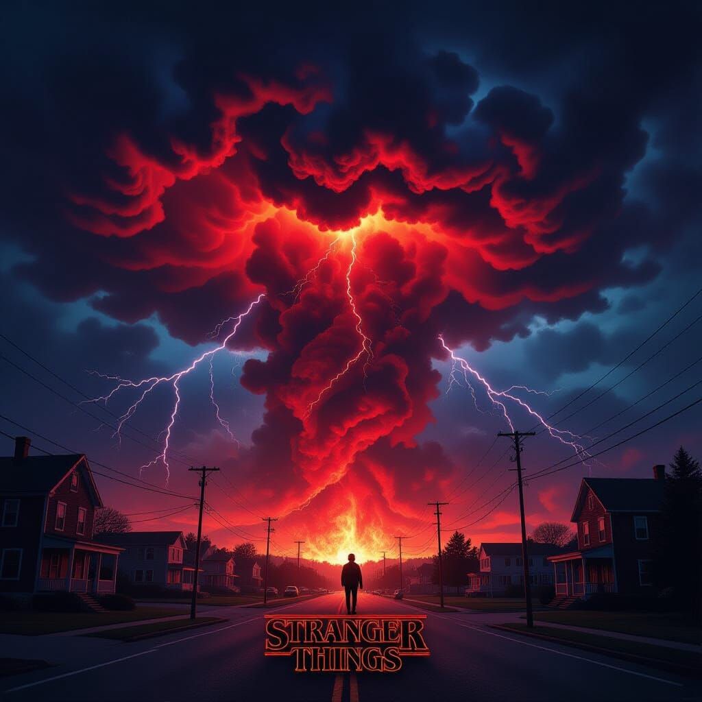 Ominous Red Storm with Ancient Monsters Appears