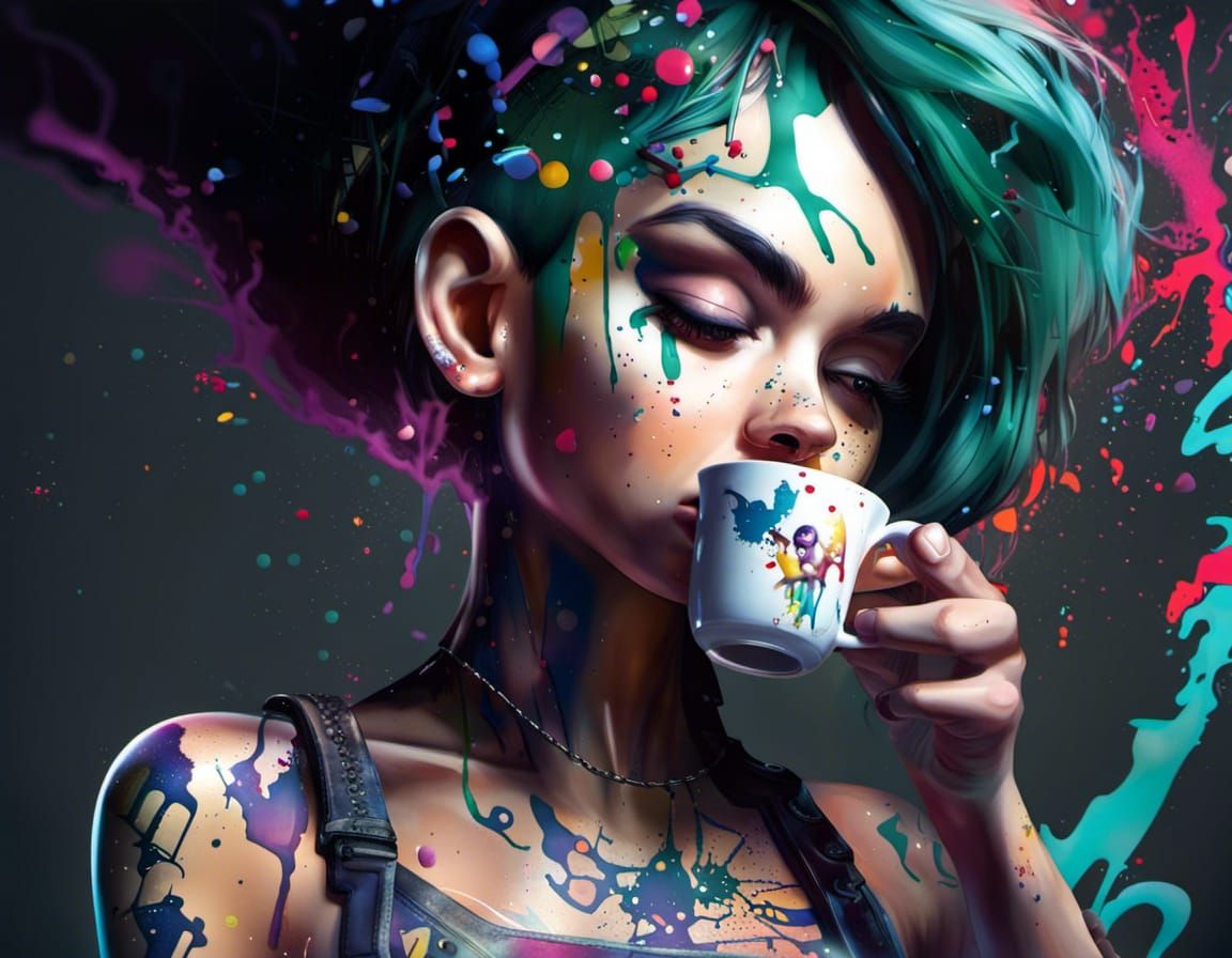 Teacup Pixie in Graffiti Street Art