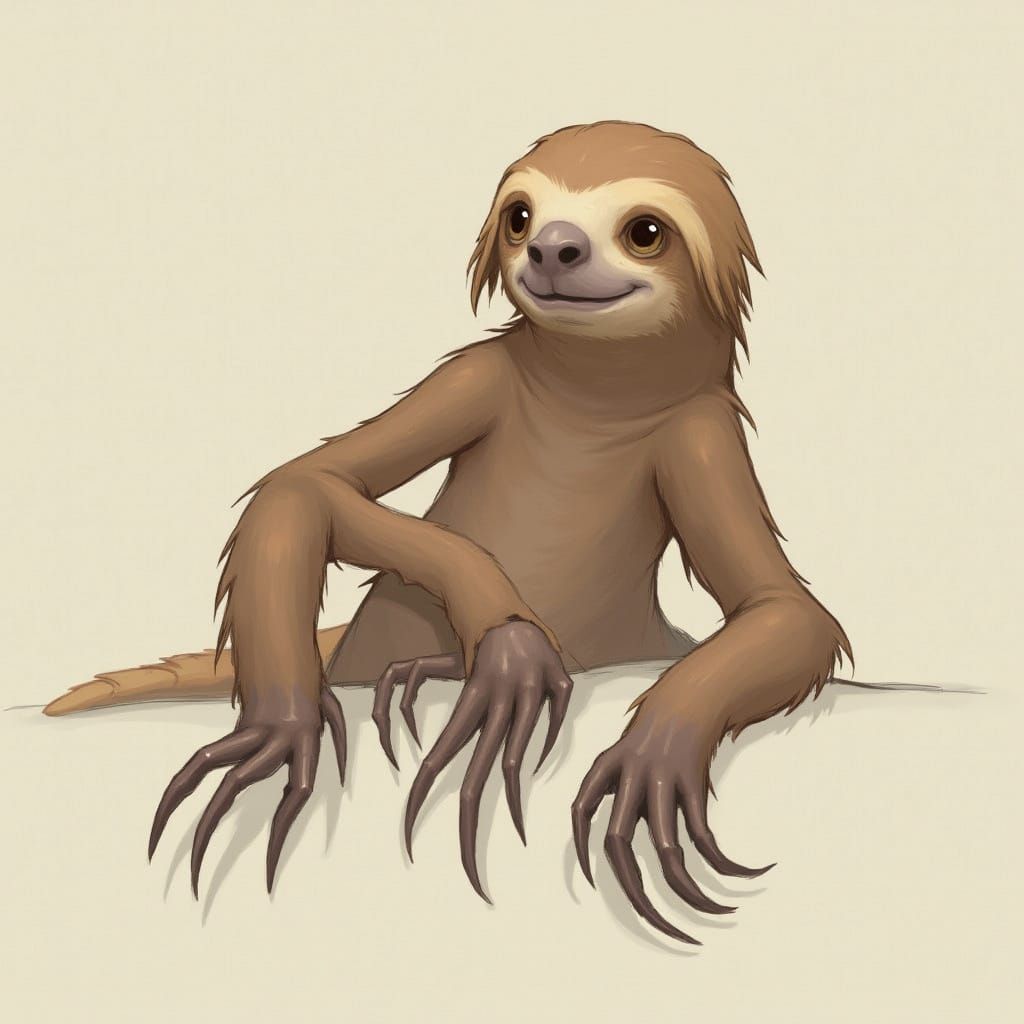 Sloth Arms with Sharp Claws: Concept Art
