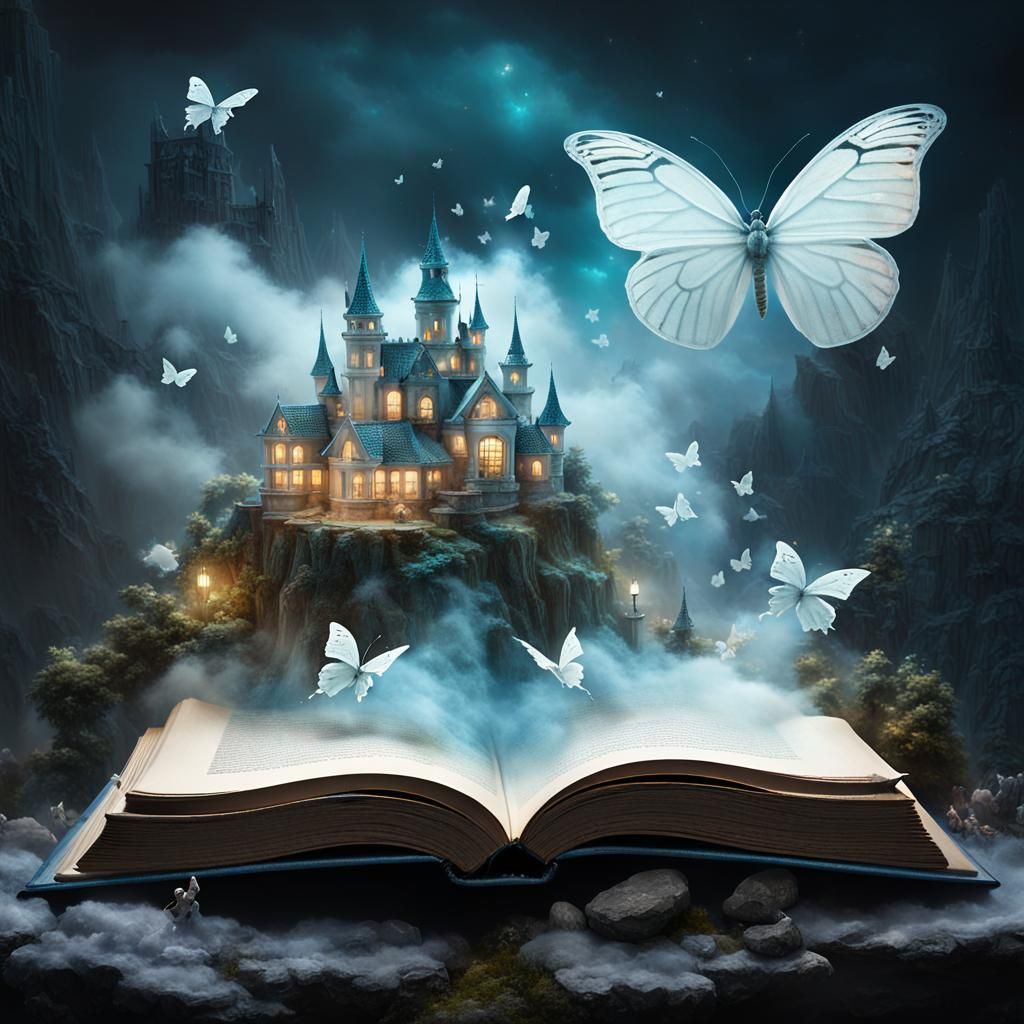 Miniature Village Emerges From Book in Candy Art Style