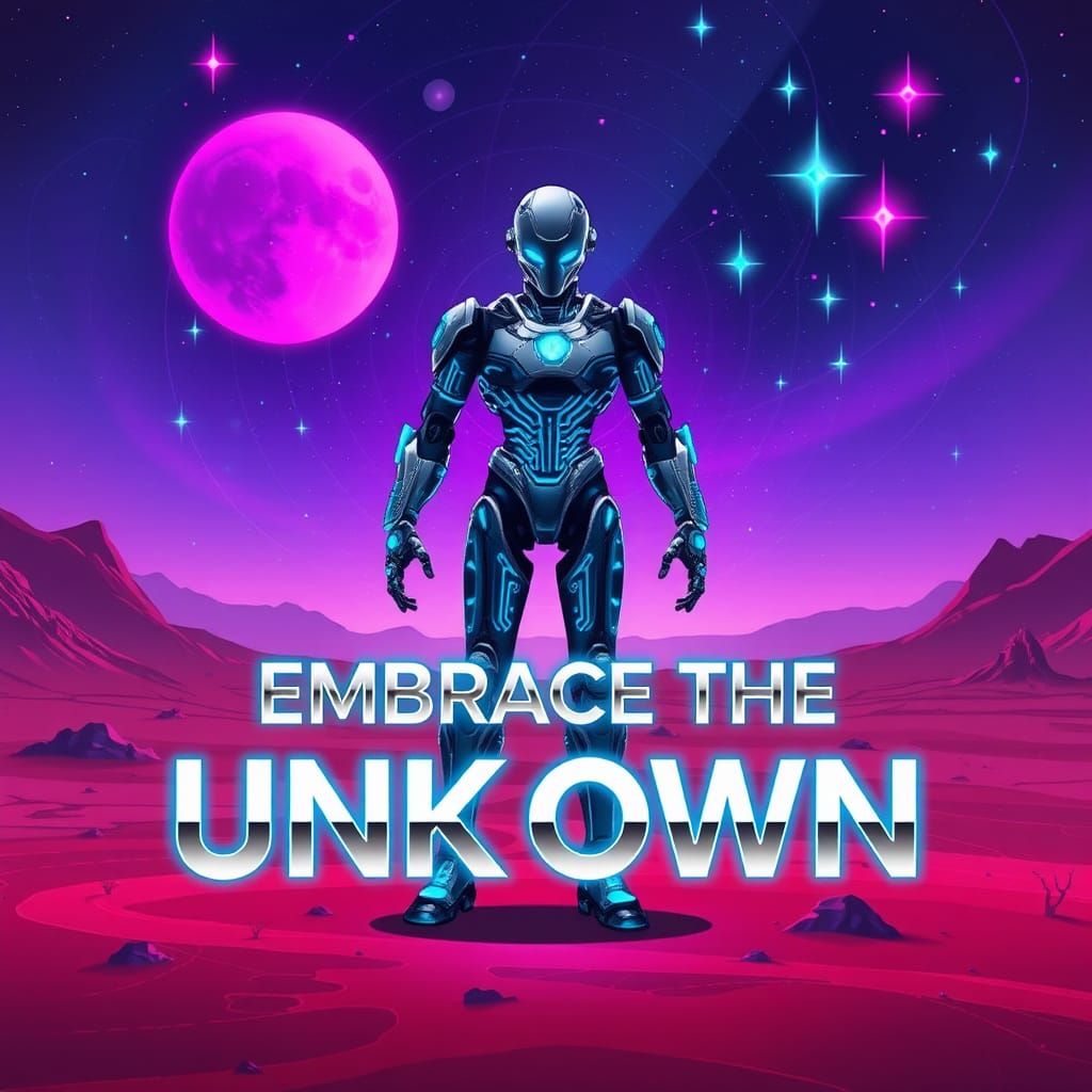 Heroic Robot Embraces the Unknown on Alien Planet