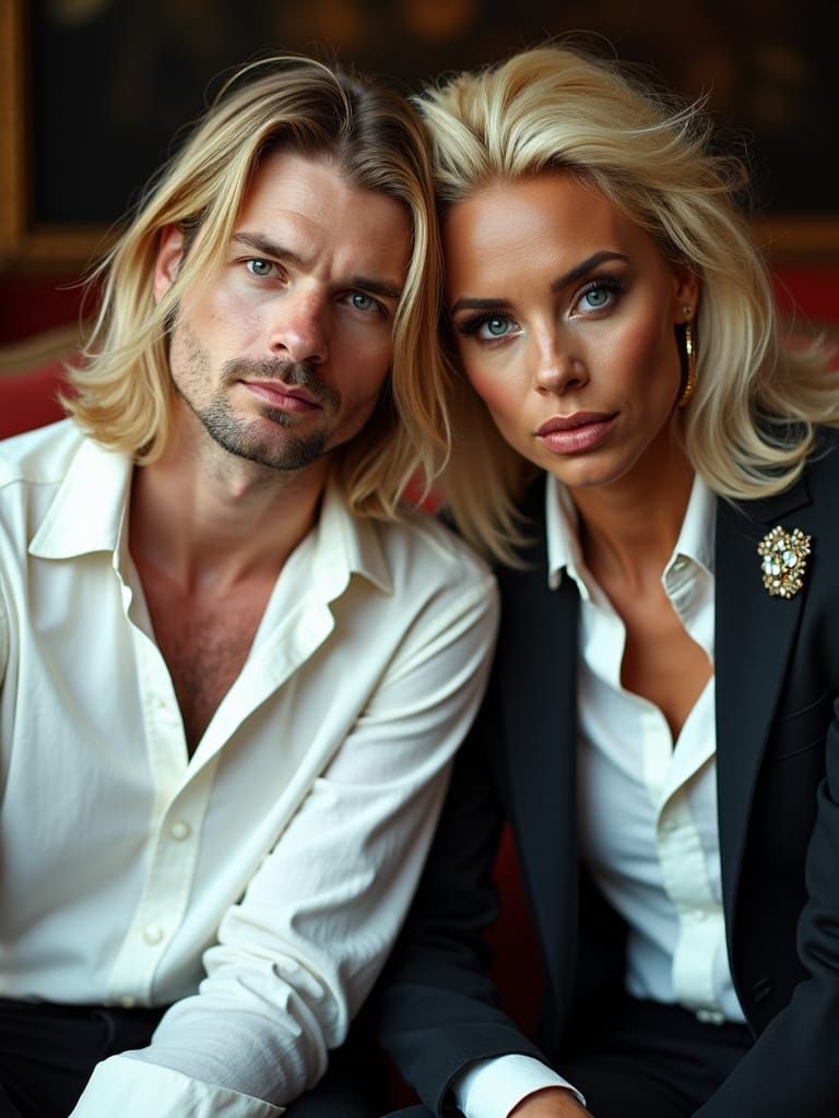 Intimate Portrait Blending Grunge and Glamour