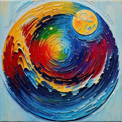 Moon Watches Last Moments: Neo-Impressionist Expressionism