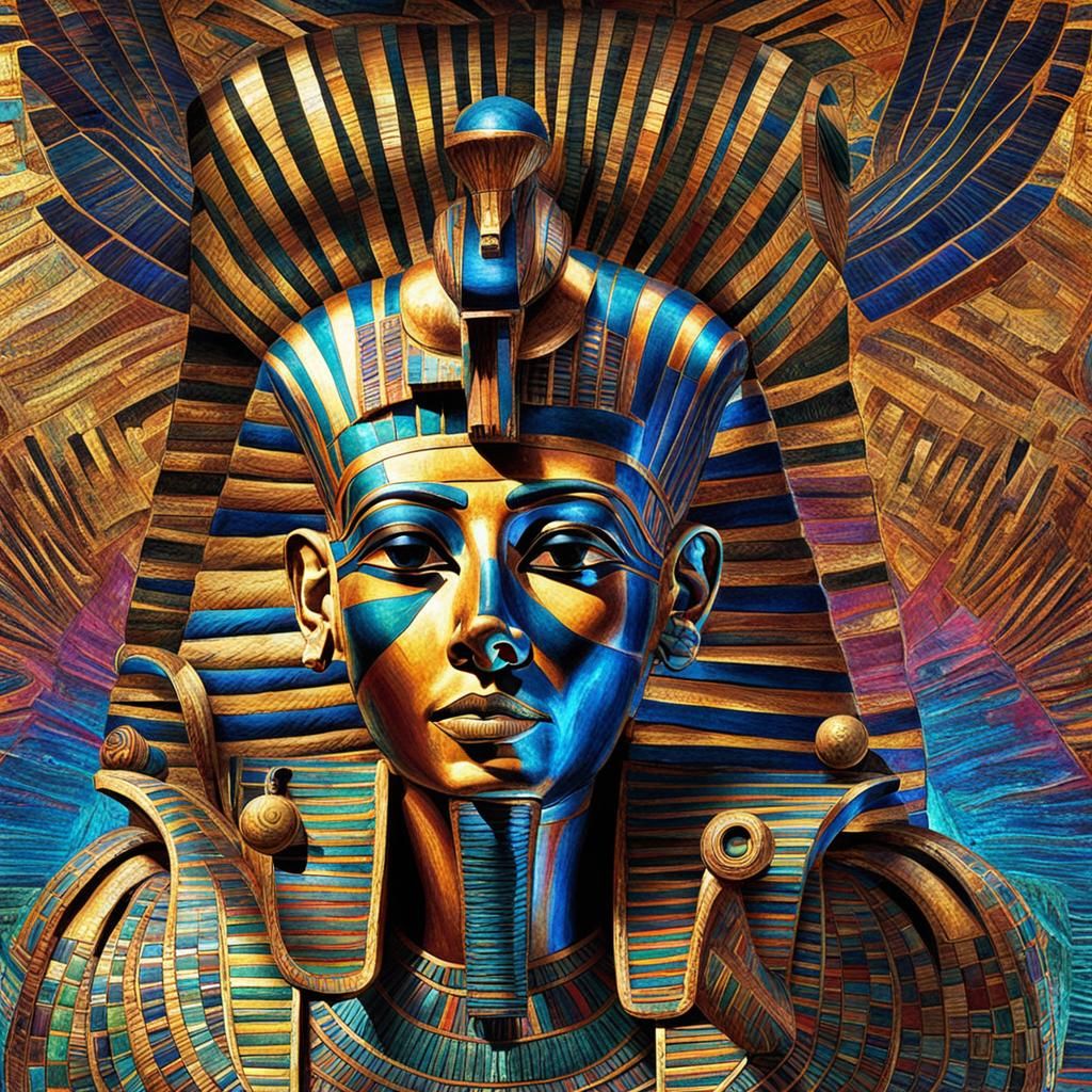 Psychedelic Egyptian Mummy Art