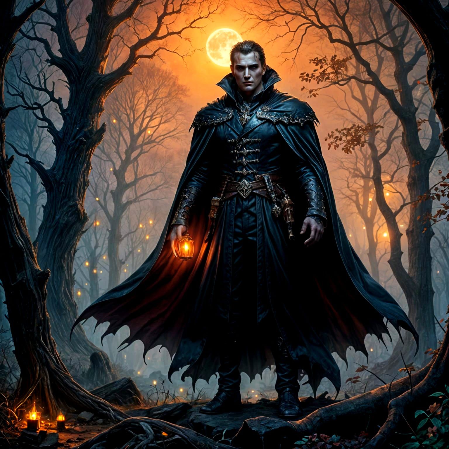 Ethereal Vampire in Hyperdetailed Fantasy Mist